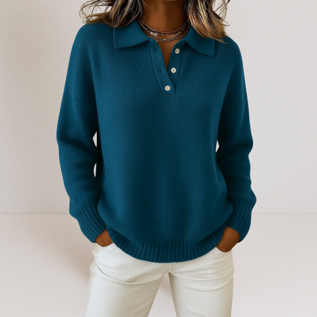 Olivia™ | Soft knitted jumper with collar