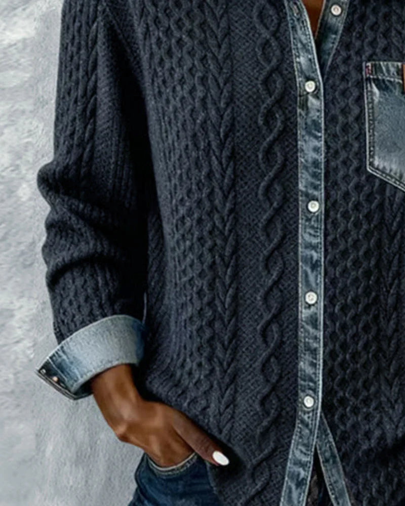 Simone | Denim Patchwork Shirt