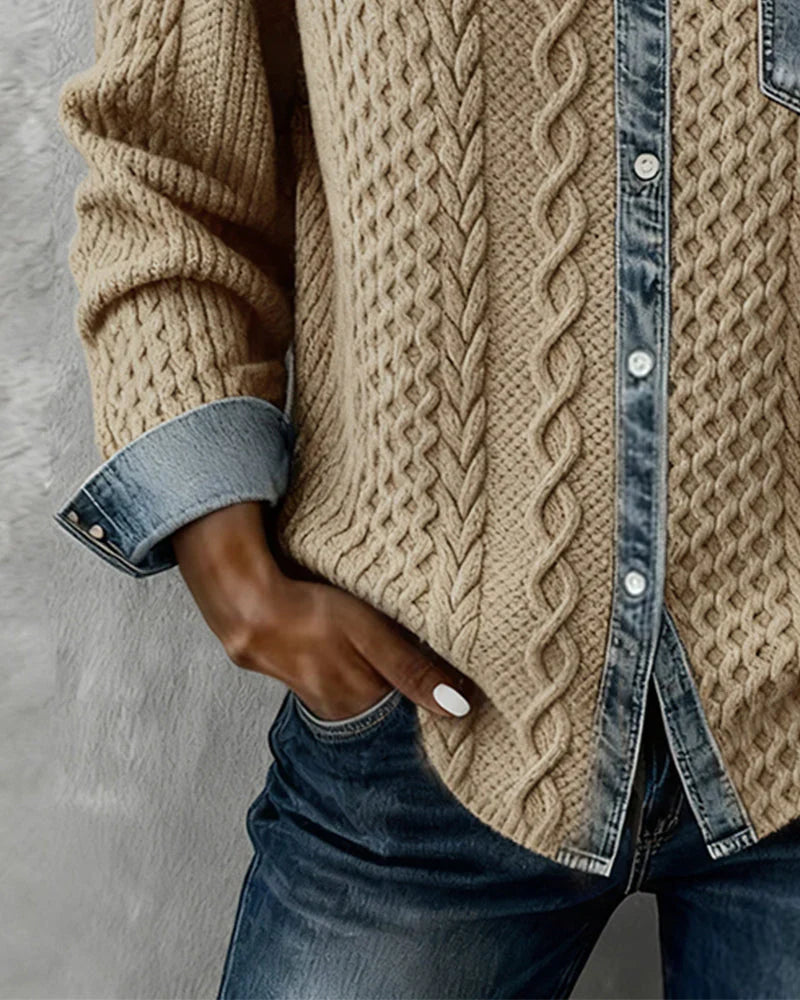 Simone | Denim Patchwork Shirt