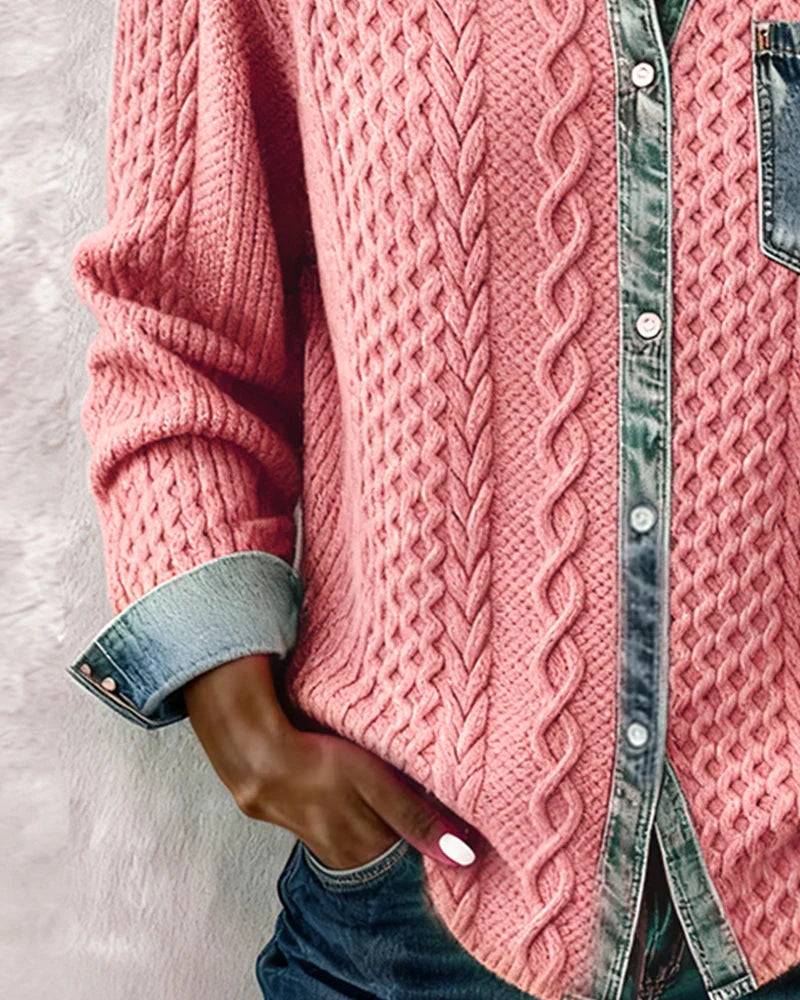 Simone | Denim Patchwork Shirt