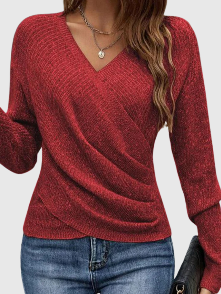 LISETTE SOFT DRAPE V-NECK