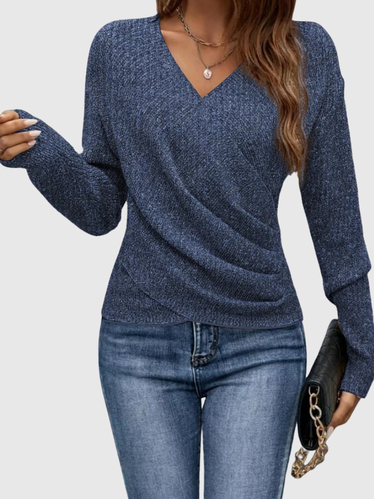 LISETTE SOFT DRAPE V-NECK